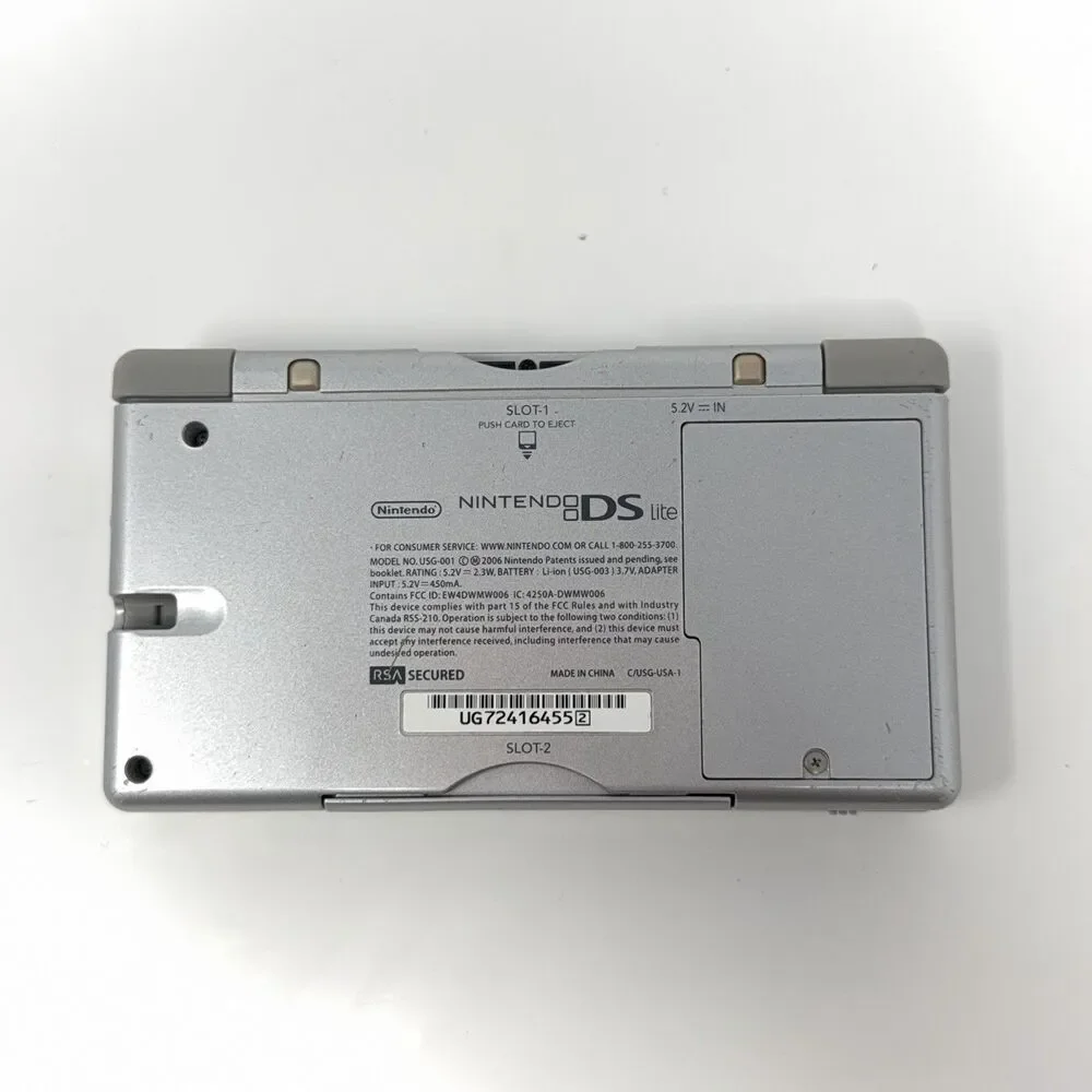 Nintendo DS Lite Silver Handheld Gaming Console Charger Included No Stylus